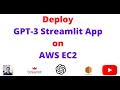 Deploy Open AI Streamlit App on AWS EC2 AWS Tutotrials