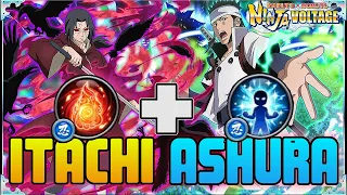 edo itachi and ashura op combo gameplay naruto x boruto ninja voltage