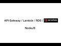 Tips and Tricks API Gateway Lambda RDS