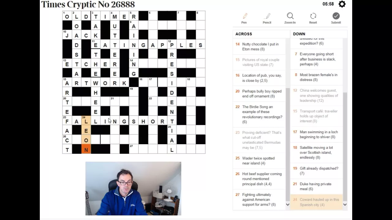 How to solve The Times crossword:  20 Nov 2017