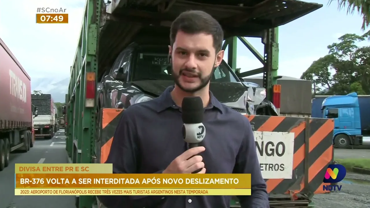 BR-376 é interditada nas primeiras horas da manhã desta sexta-feira