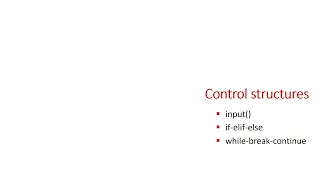 Control Structures