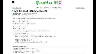 Java Practice-It 16 12 linkedNodes12 ListNodes LinkedLists