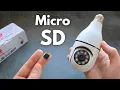 V380 Pro Bulb Security Camera - How to INSERT Micro SD Memory Card