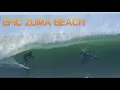 Zuma Beach Los Angeles Santa Ana Winds make for Epic Surfing Conditions 4K