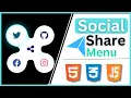 Circular Social Media Share Menu Using HTML CSS JS With Source Code