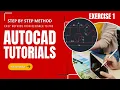 Exercise 1 AutoCAD For Beginners Drawings with Solutions Step by Step Learn AutoCAD