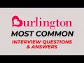 Burlington Stores Interview Questions and Answers for 2026
