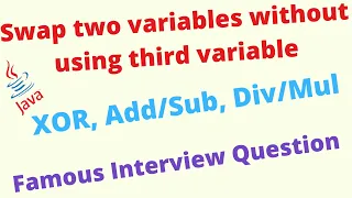 Swap two numbers without using third variable in java 3 Methods