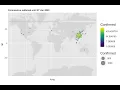 Rstudio Mapping the Spatial distribution of New Coronavirus by ggmap and plotly