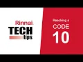 Rinnai Tech Tips Tankless Diagnostic Code 10