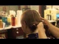 Buzz cut for a woman in barbershop