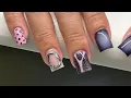 Short Mix and Match Abstract Acrylic Nails