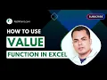 How to use VALUE Function in Excel