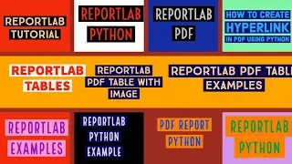 REPORTLAB REPORTLAB PYTHON TUTORIAL How To Add Image in PDF Table using Python PART 27