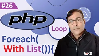 PHP Foreach Loop with list function PHP tutorial lesson - 26 PHP Foreach Loop with list function