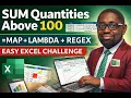 Excel Challenge Split and Sum up TEXTSPLIT REGEX