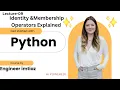 Python Identity Operator is is not Membership Operator in not in Explained Beginners Guide