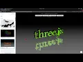 three js text