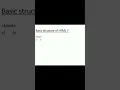 What is HTML HTML basic structure part - 2 HTML Tutorial for beginners