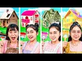 Download Lagu Doll House Challenge: Poor Vs Rich Vs Giga Rich Vs Normal! We Build House For Barbie!