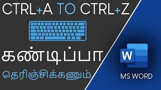 Download Ctrl A to Z Shortcut keys in MS Word in Tamil MP3