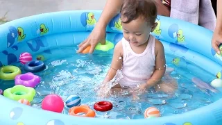 Download unboxing mainan anak bayi lucu - kolam renang bundar - baby swimming pool and kids MP3