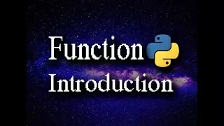 Python Programming Part 4 Function Introduction