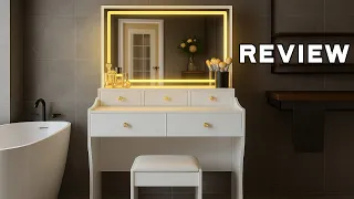 Amazon COMHOMA Makeup Vanity Desk with Mirror Review