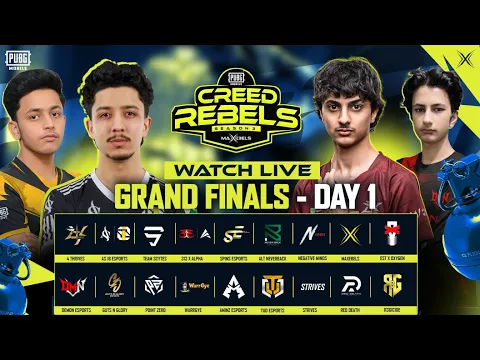 Video Thumbnail: [URDU] PUBG MOBILE CREED REBELS S3 GRAND FINALS | DAY 1 | Ft. #4T #i8 #AMZ #R3G #SCYTES