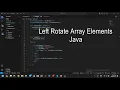 Program to left rotate the elements of an array in Java