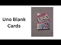 What The Blank Cards Are In Uno
