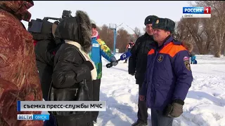 Чтобы создать карту опасных троп на реке Иртыш, омские спасатели используют беспилотник