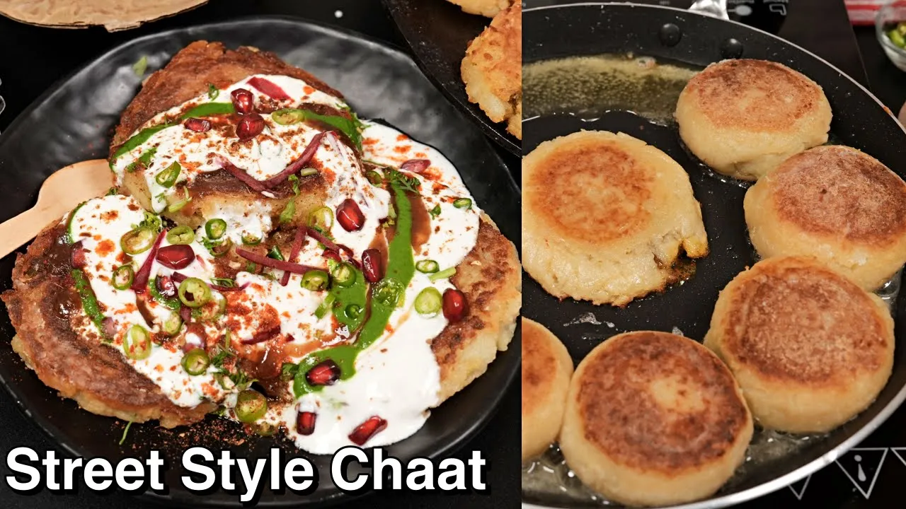 Crispy Street Style Aloo Tikki Chaat - With Tips & Tricks   Kurkuri Aloo Tikki Chaat