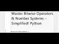 Python Class 11 Mastering Bitwise Operators Number Systems with Examples