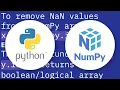 How do I remove NaN values from a NumPy array