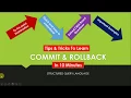 Commit and Rollback Learn Tips and Tricks to understand Rollback and Commit Score 100