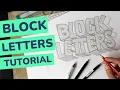 How to Draw Block Letters Beginner Sans Serif Lettering Tutorial