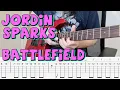 Download Lagu Jordin Sparks - Battlefield (guitar cover) with screen tabs