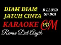 Download Lagu DIAM DIAM JATUH CINTA -  DLLOYD KARAOKE REMIX DUT ASYIK