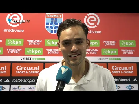 Sam Kersten na de 1-2 nederlaag van PEC Zwolle tegen RKC Waalwijk