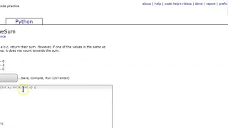 Logic 2 loneSum Java Tutorial Codingbat com