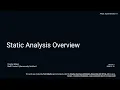 AVCDL static analysis overview