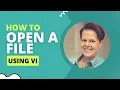 How to open a file using vi and vim Command Line 101