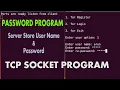 TCP Socket Programming Socket Programming in C TCP Server Store Password using Structure