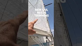 Got a newsed sail I need to trim #windedvoyage #sailinglife #sailinglifestyle #africa
