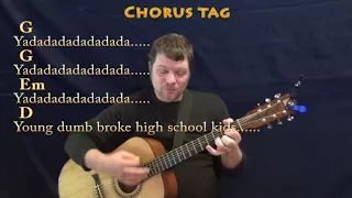Young Dumb Broke Khalid Guitar Cover Lesson in G with - G Em D