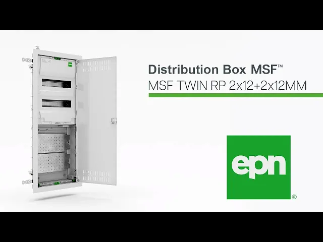 COMBINED flush-mounted distribution board MSF 2x12 + LV2 with ventilated metal door EPN, 2015-02S