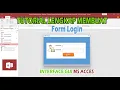 CREATE LOGIN FORM IN ACCESS USING MACRO EVENT NEW UPDATE