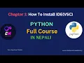 Chapter 1 How to install Visual Studio Code Python Course in Nepali